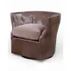 Shelby Dove Leather Swivel Chair